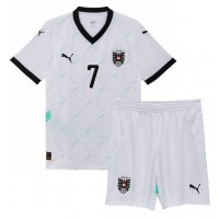 Camiseta Austria Marko Arnautovic #7 Visitante Equipación para niños Eurocopa 2024 manga corta (+ pantalones cortos)